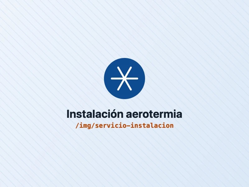 Instalación completa de aerotermia en vivienda